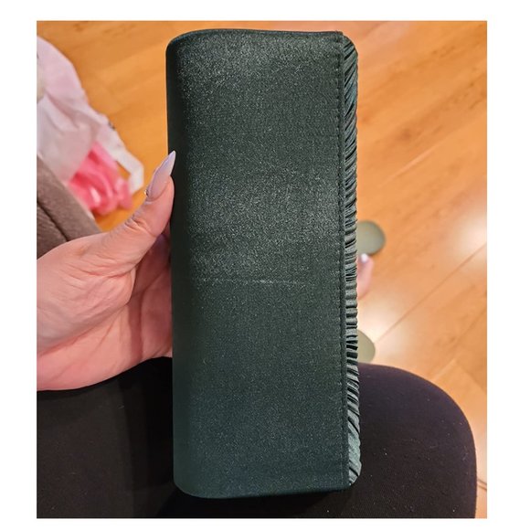 Evening Clutch Crossbody Bag Green Purse Wedding Handbag Party Prom Bridal Gift - Picture 5 of 10